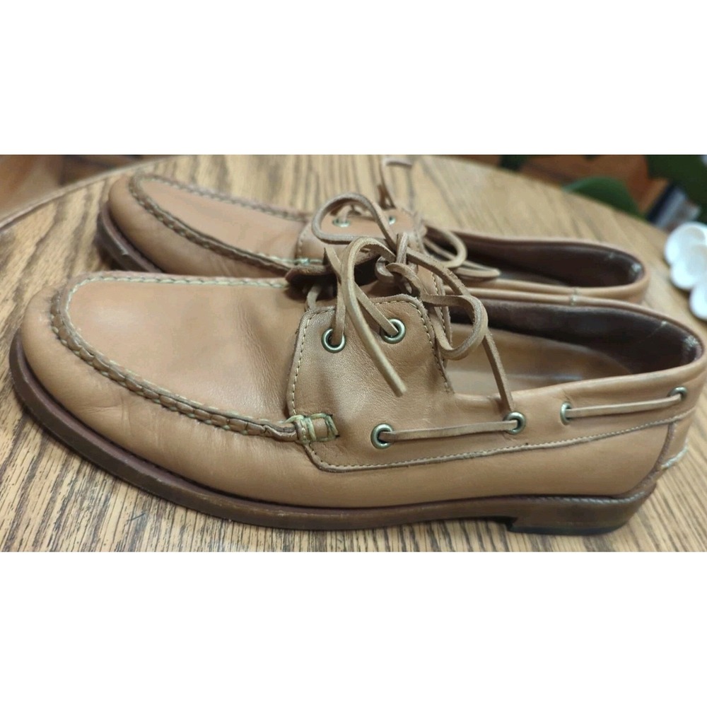 Thursday Boot Co. Handsewn Loafer Men's 10.5 Tan Leather Boat Moccasin Shoe